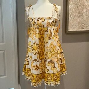 NWT Farm Rio smocked mini dress Sz L